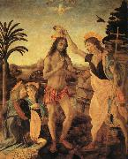  Leonardo  Da Vinci The Baptism of Christ USA oil painting reproduction